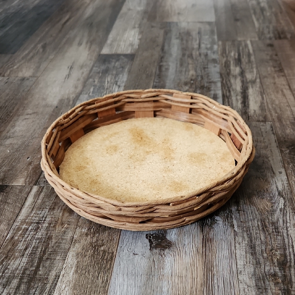 Vintage Brown Woven Basket Made For Pyrex 229 70s 80s‎ Casserole Dish & Pie Pan
